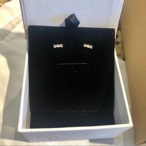 Mejuri 14k Yellow Gold Topaz Bar Studs NIB